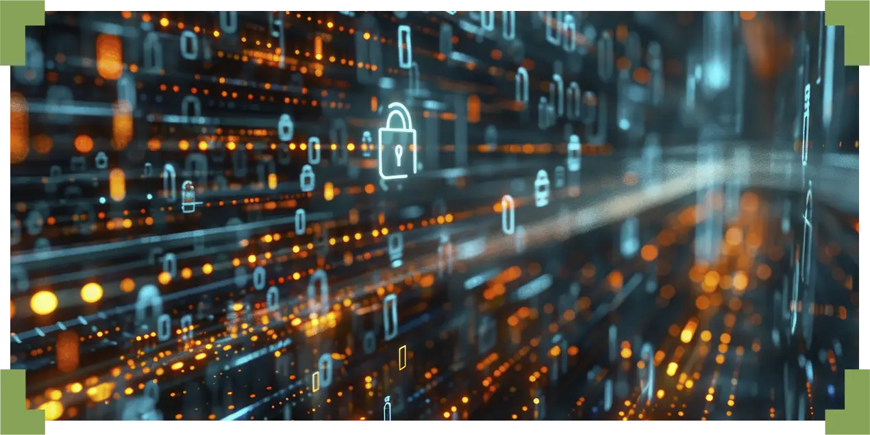 A wall of code line in a matrix.