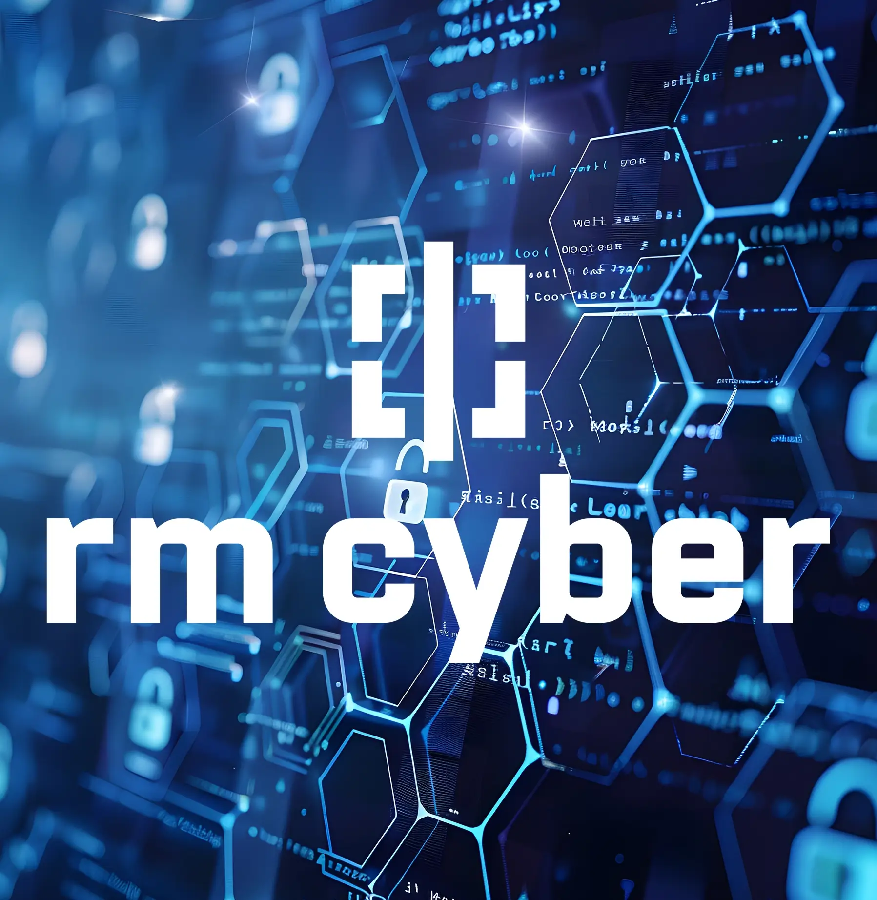 RM Cyber blog post feature image placeholder in featuring the RM Cyber logo with a blue blockchain background.